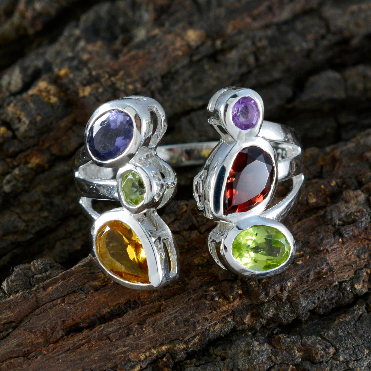 Nisa Cocktail multicolor Hexa Ring