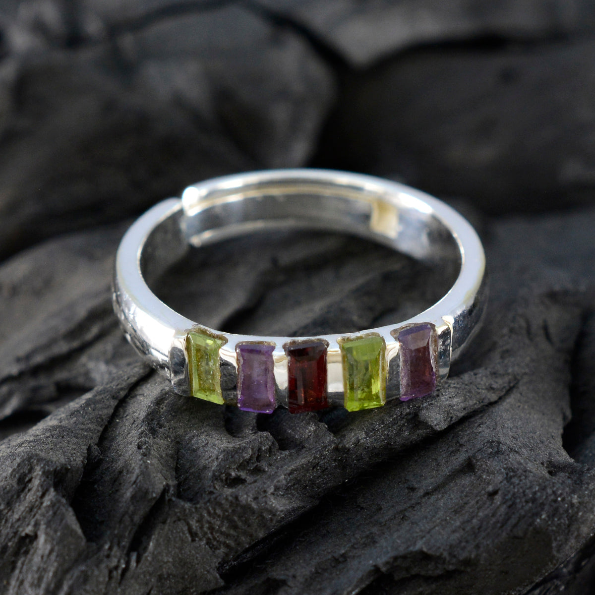 Jia Glamorous multicolor Penta Ring