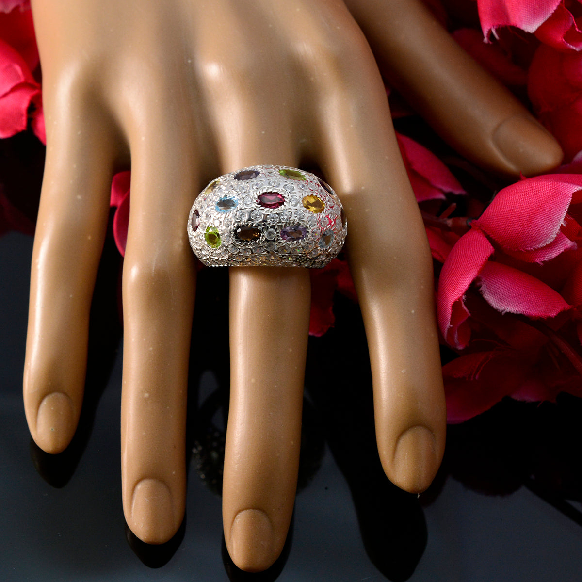 Penelope Cocktail multicolor multiple Ring