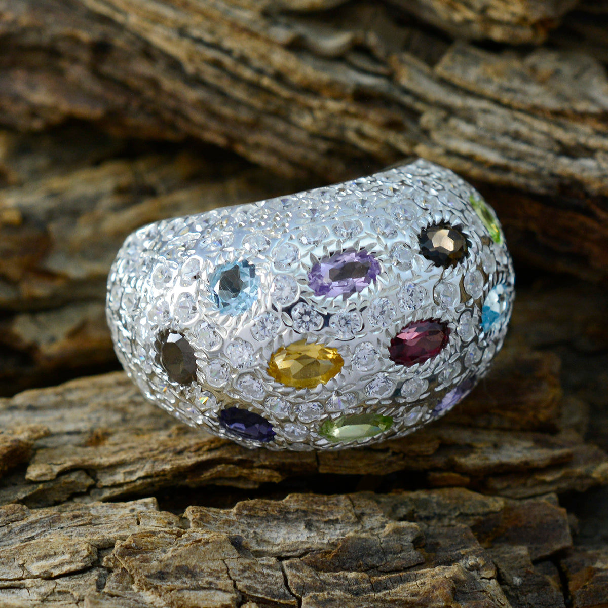 Penelope Cocktail multicolor multiple Ring