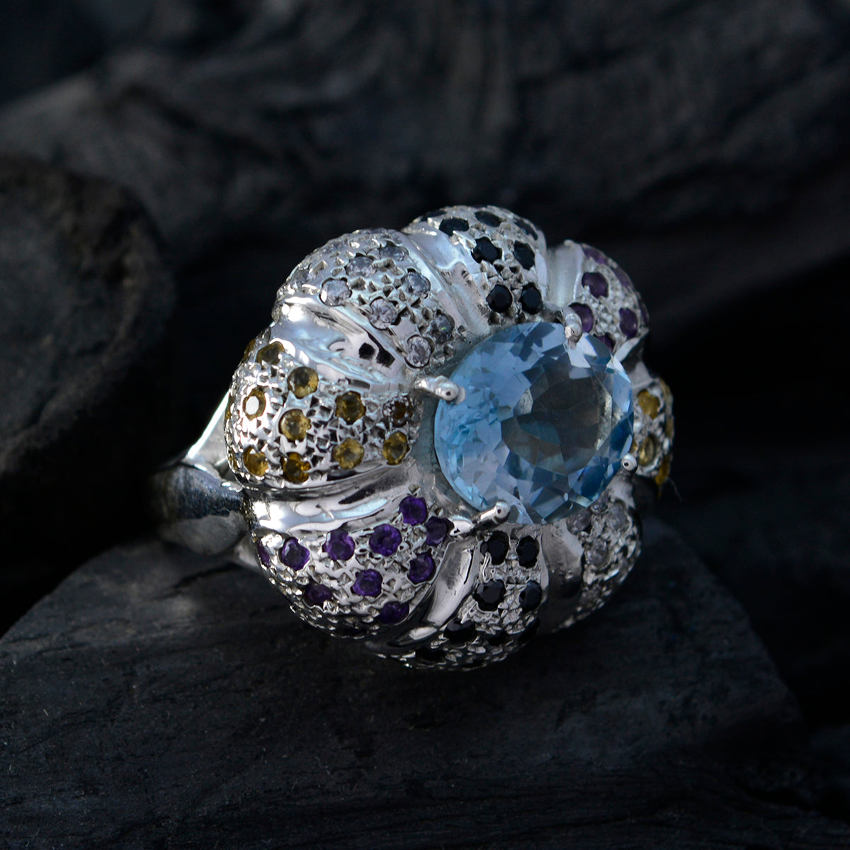 Sarah Cocktail multicolor Halo Ring