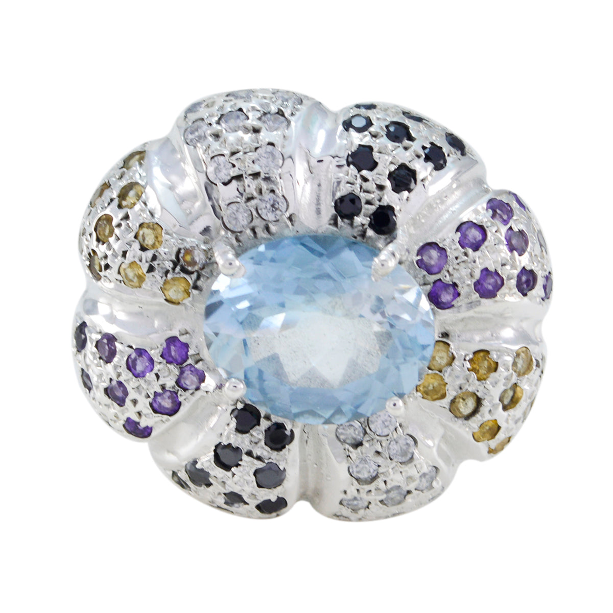 Sarah Cocktail multicolor Halo Ring