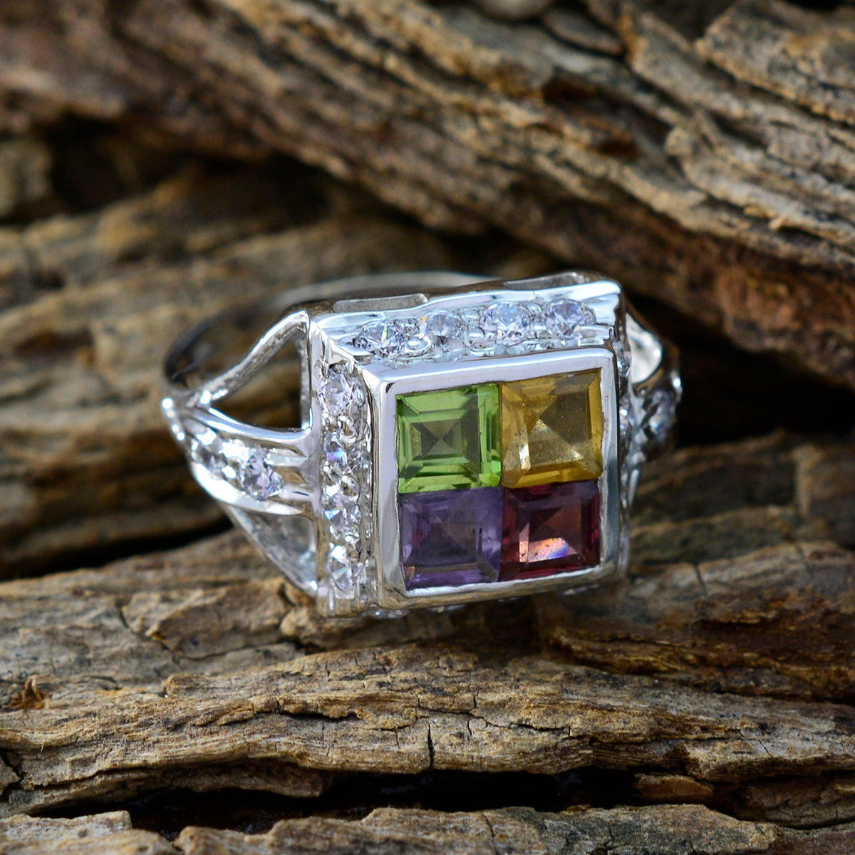 Aaliyah Contemporary multicolor quarter Ring