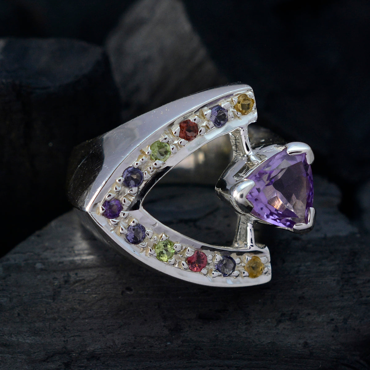 Alice Cocktail multicolor Halo Ring