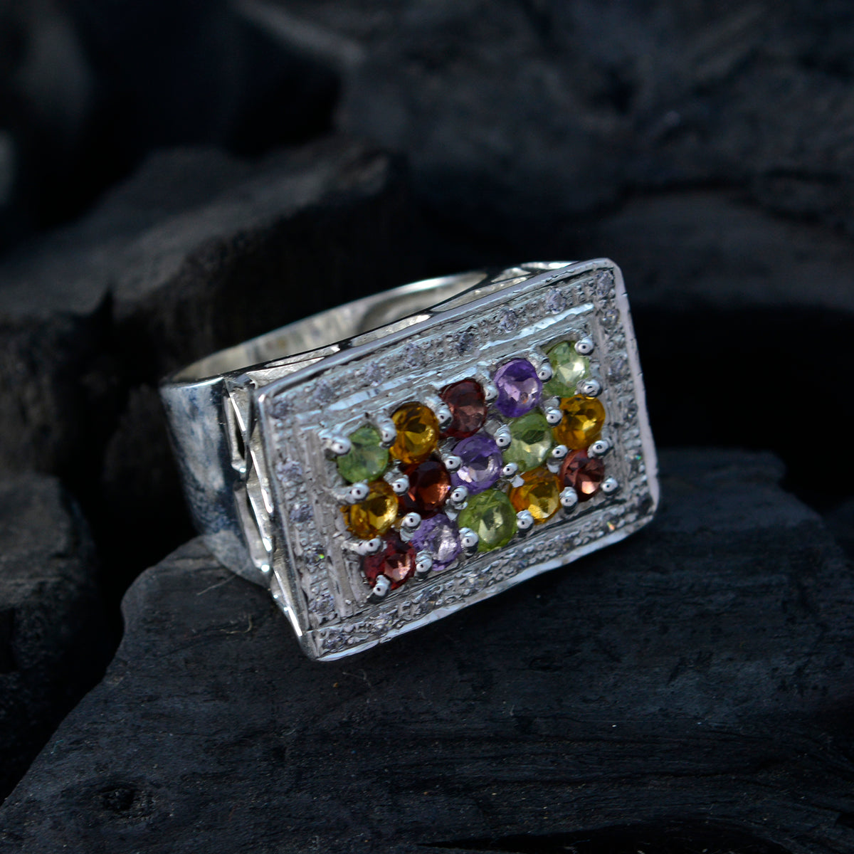 Freya Cocktail multicolor Halo Ring
