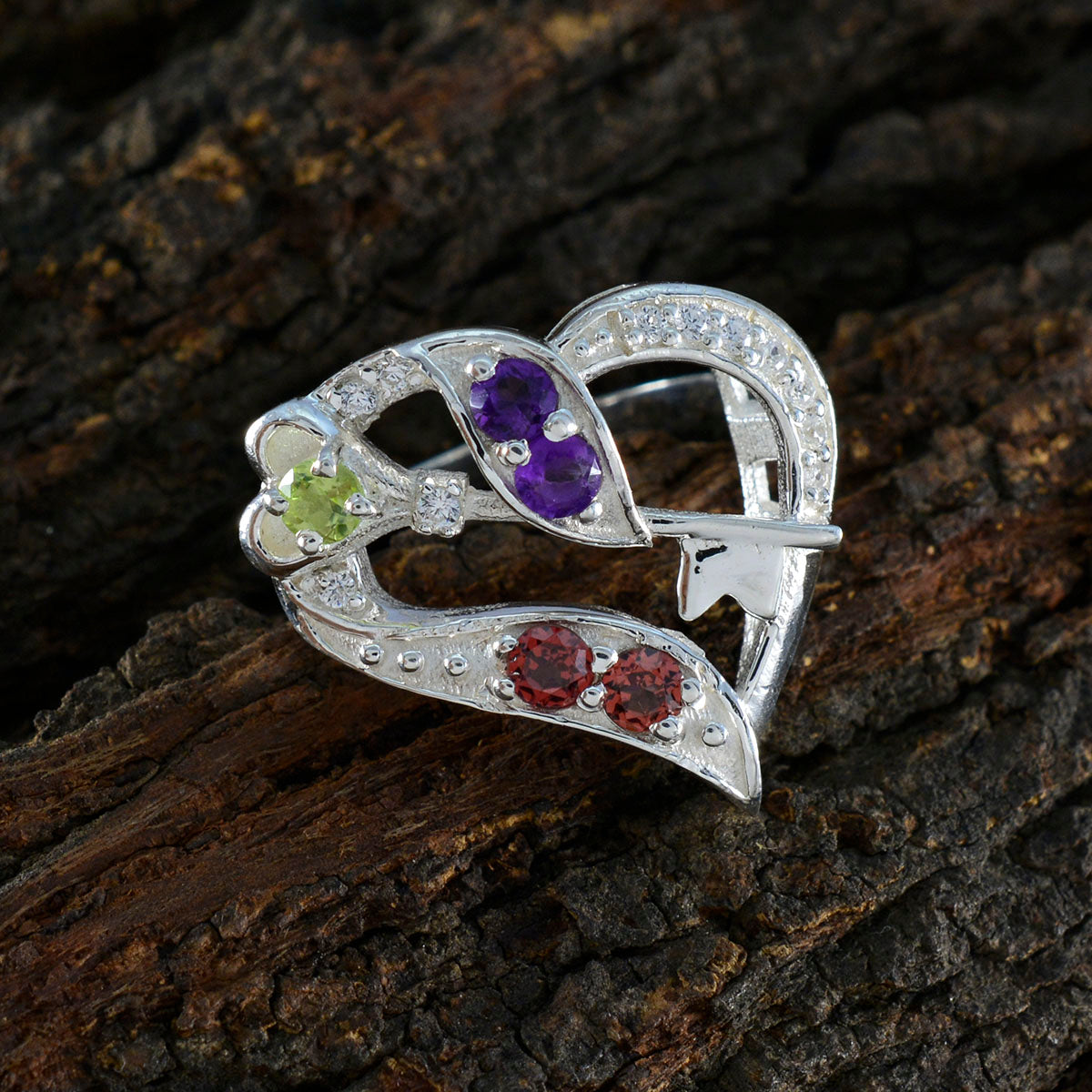 Ida Romantic multicolor multiple Ring