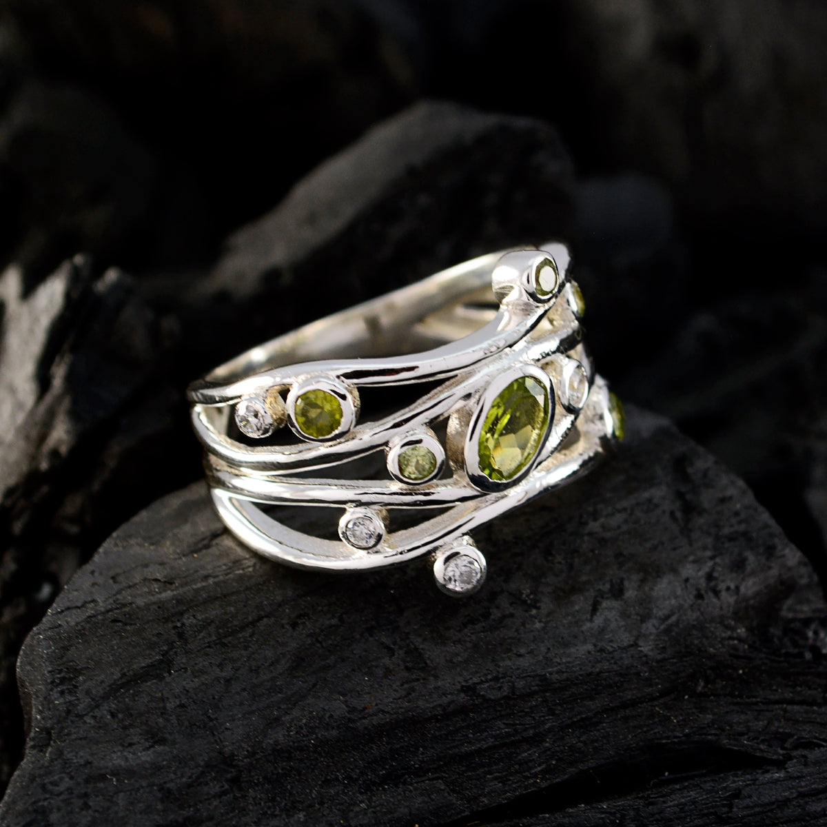 Rebeca Feminine multicolor multiple Ring