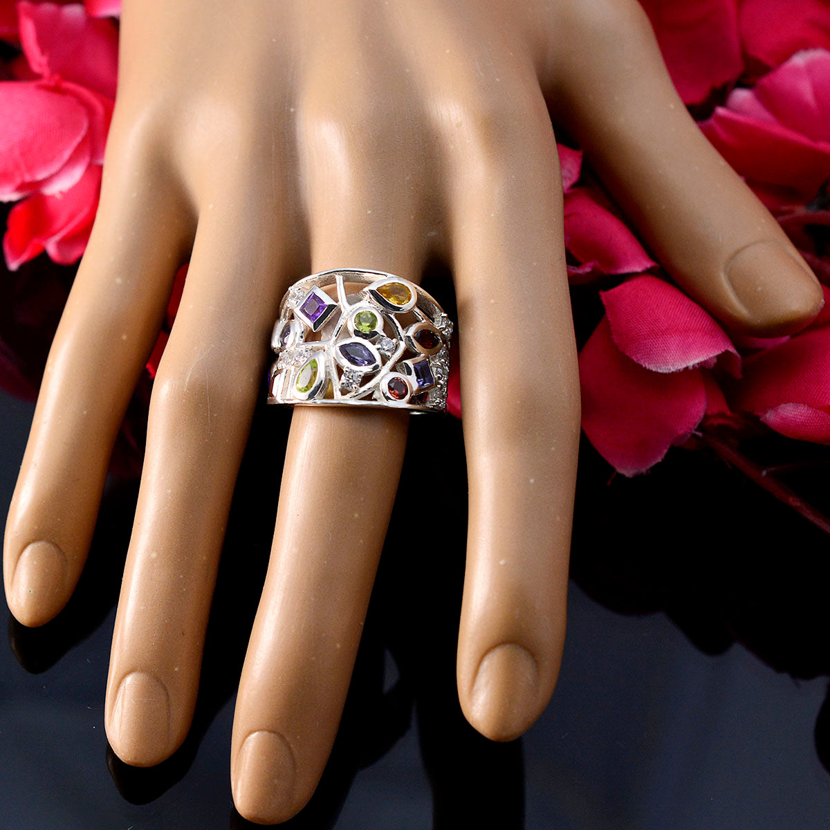 Freya Cocktail multicolor multiple Ring