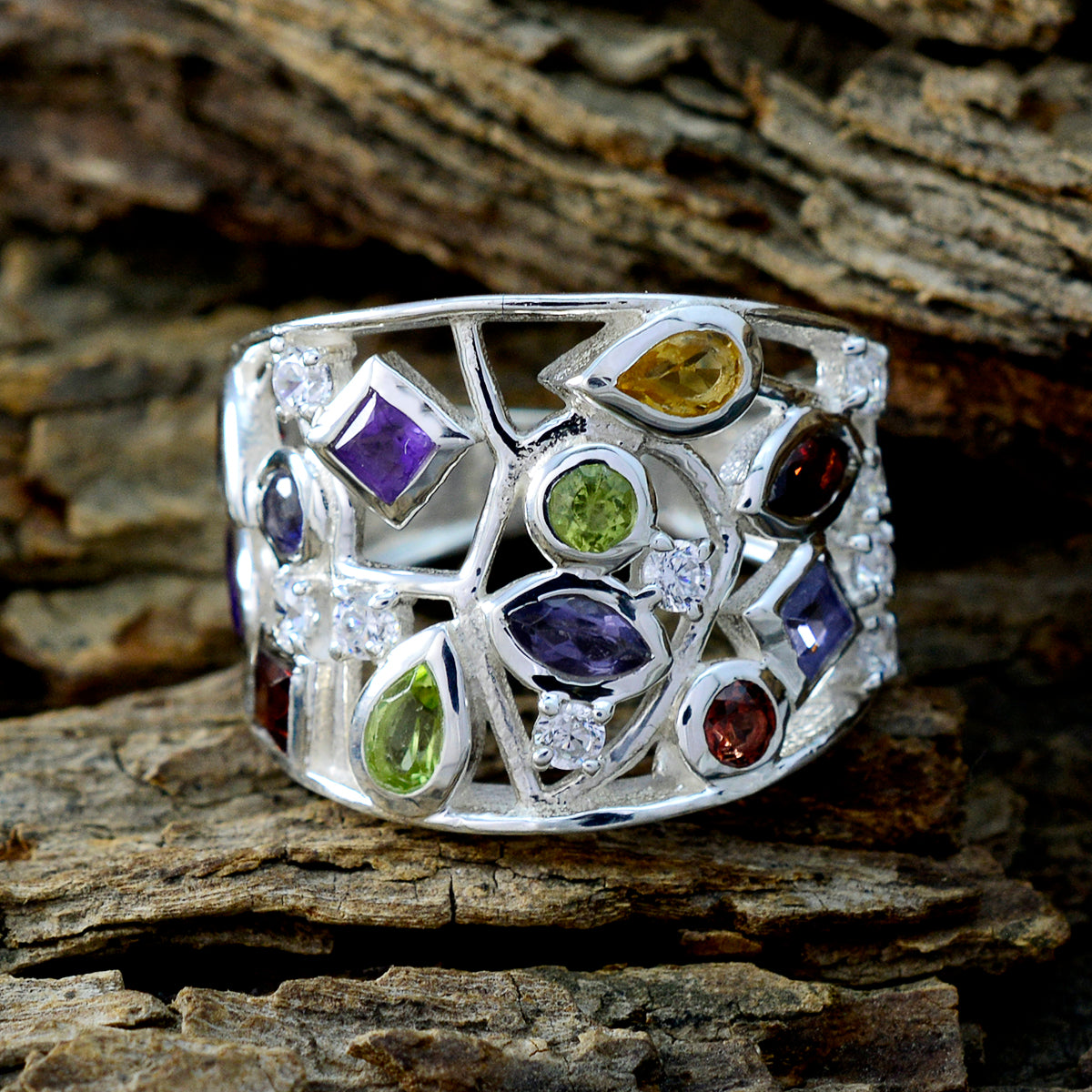 Freya Cocktail multicolor multiple Ring