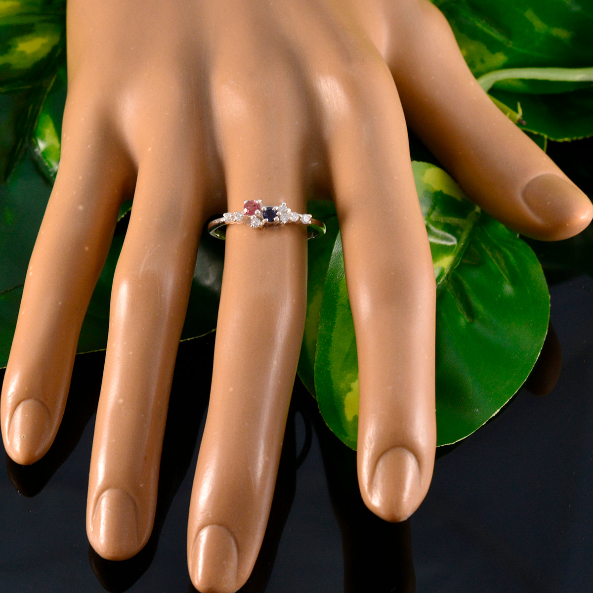 Min-seo Contemporary multicolor multiple Ring