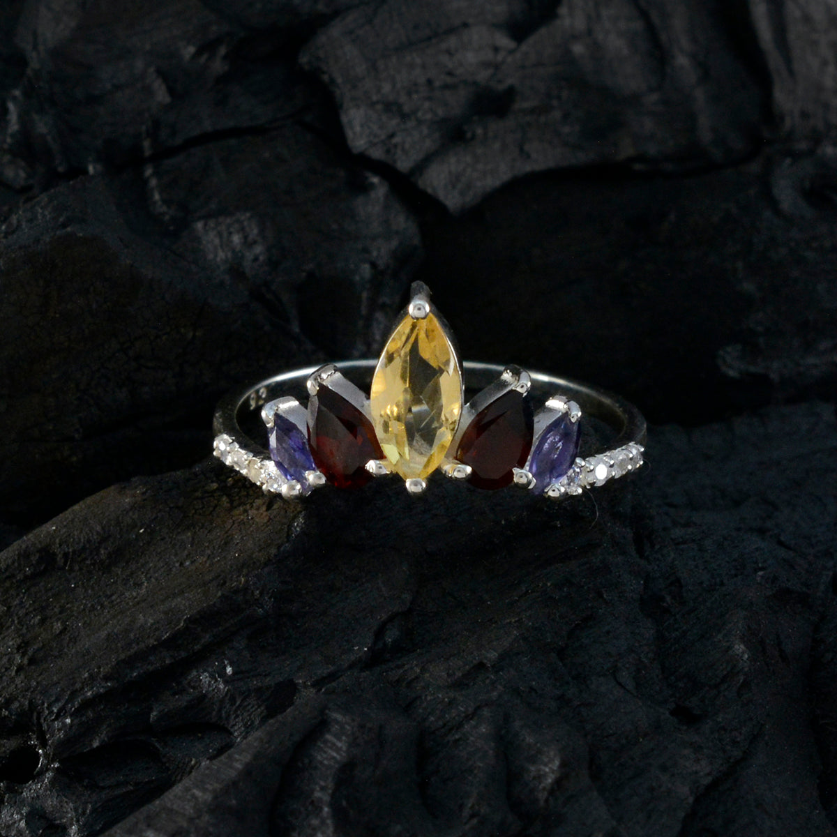 Leah crown multicolor Penta Ring