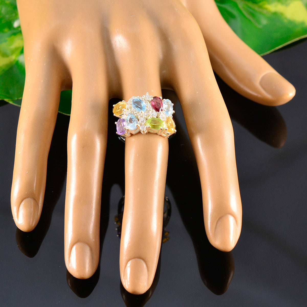 Dewi Cocktail multicolor multiple Ring