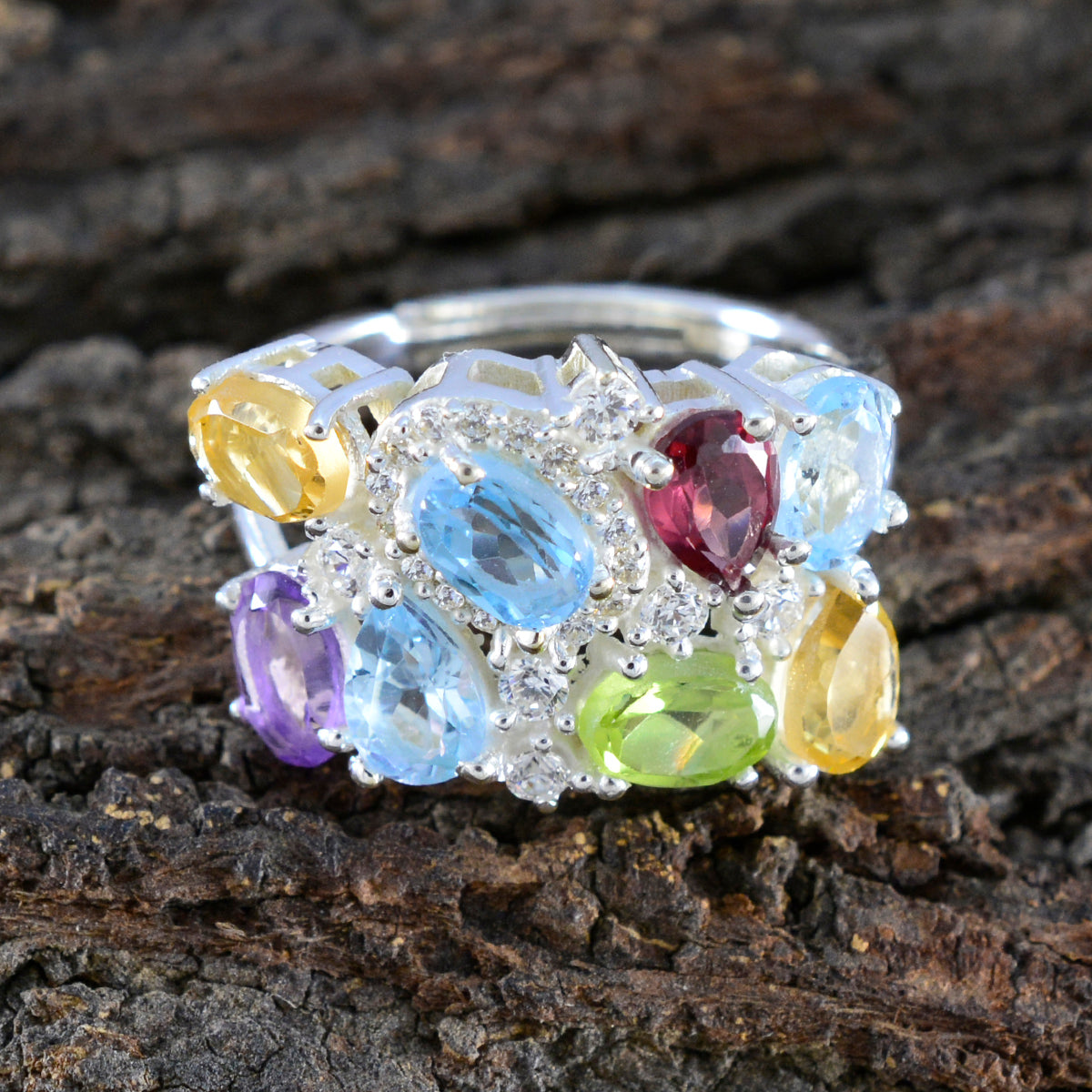 Dewi Cocktail multicolor multiple Ring