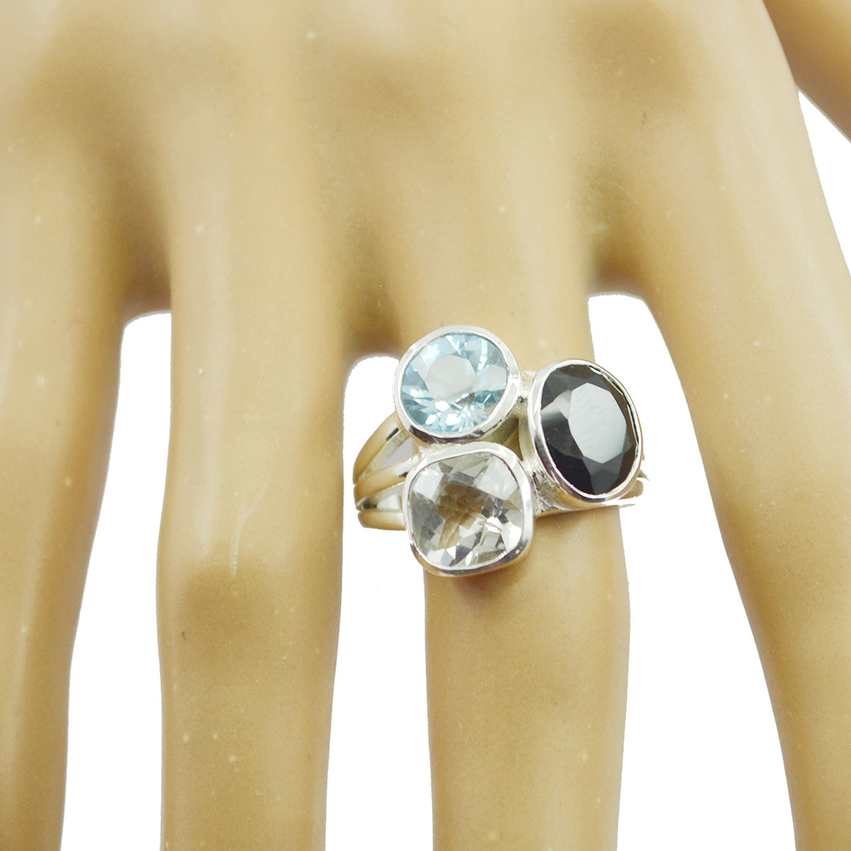 Meera Cocktail multicolor Trilogy Ring