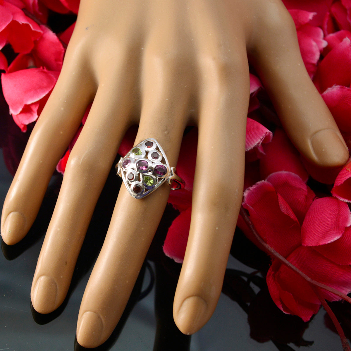 Aisha Modern multicolor Navratna Ring