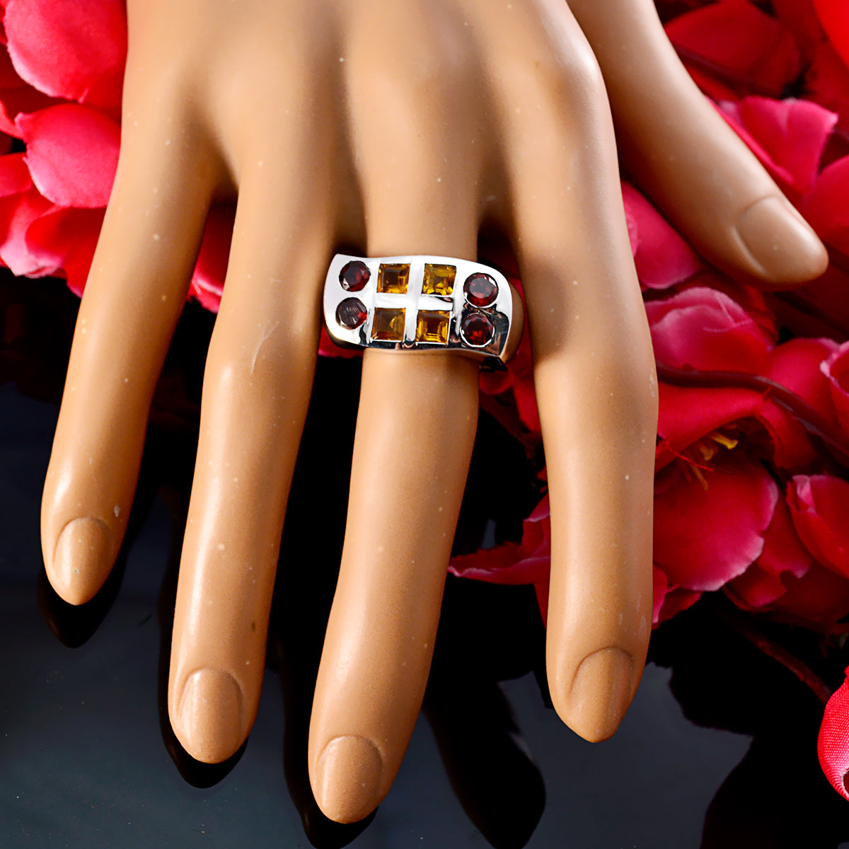 Teresa Cocktail multicolor octa Ring