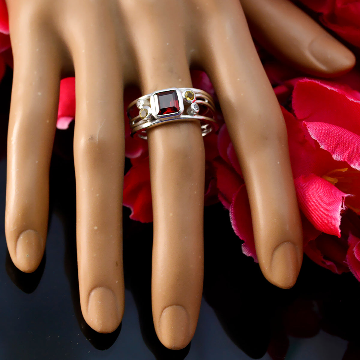 María Boho multicolor Penta Ring