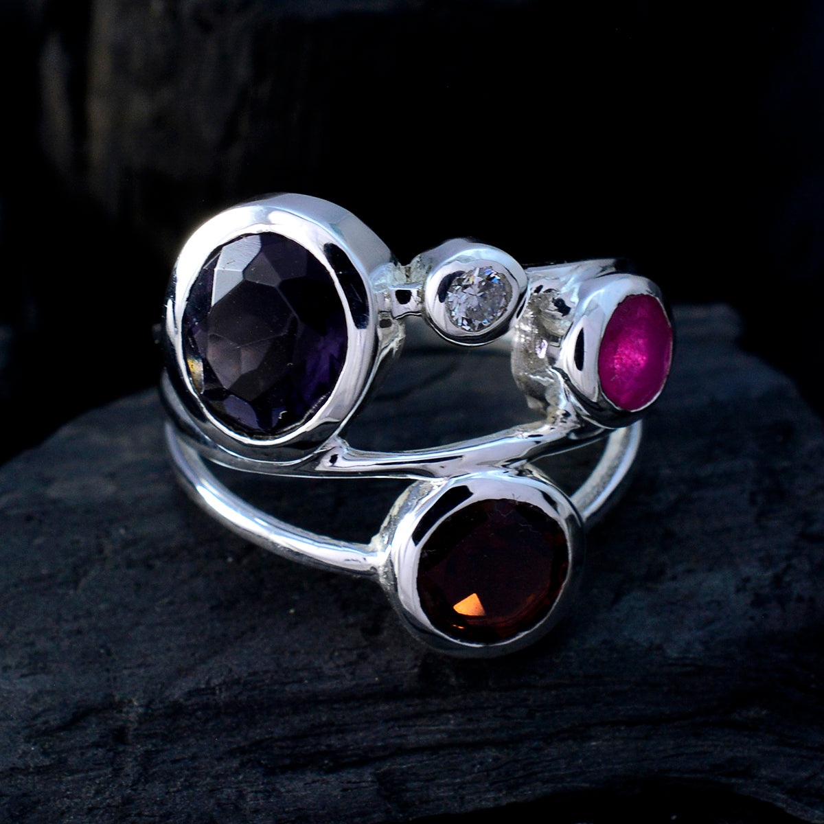 Paula Contemporary multicolor quarter Ring