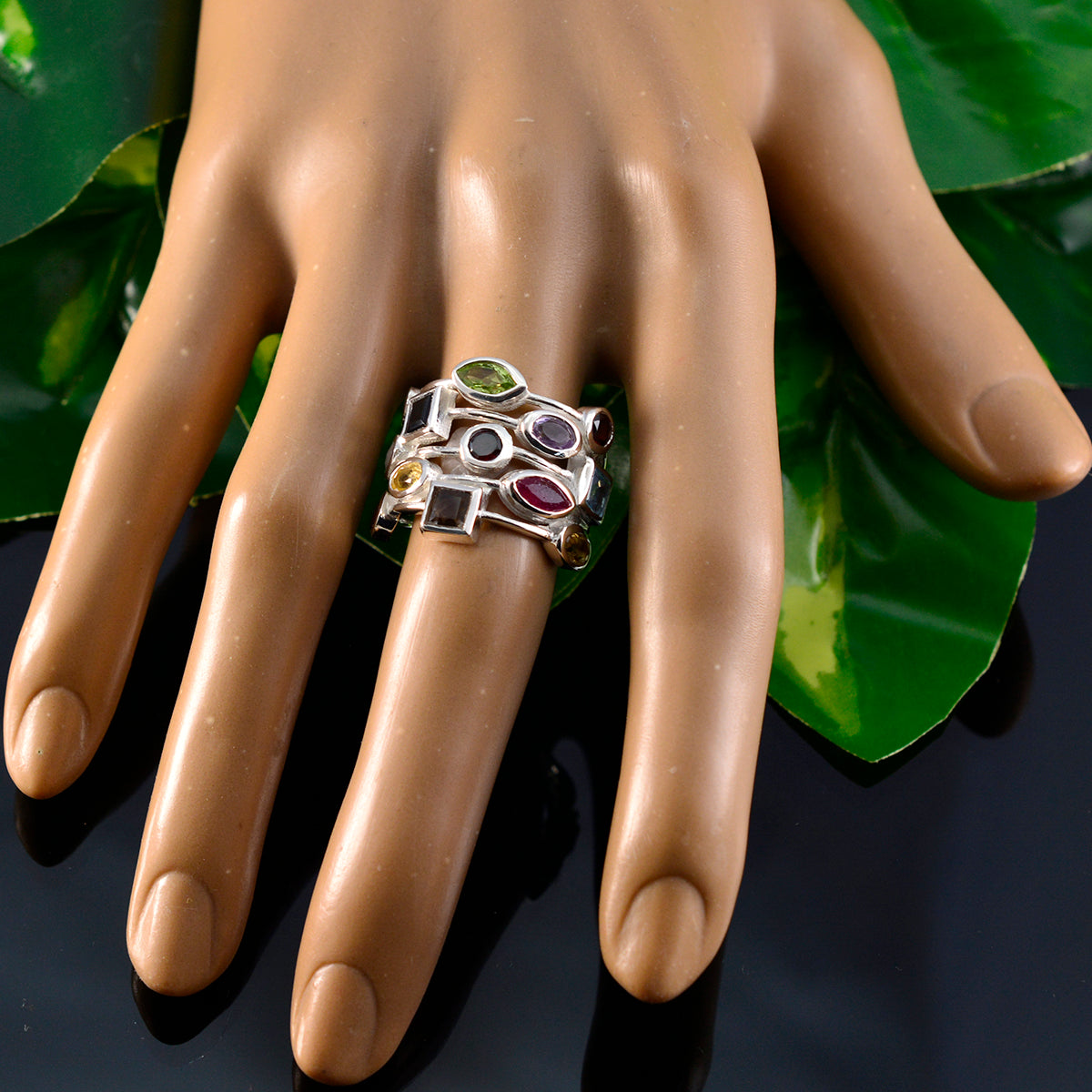 Giulia Cocktail multicolor multiple Ring