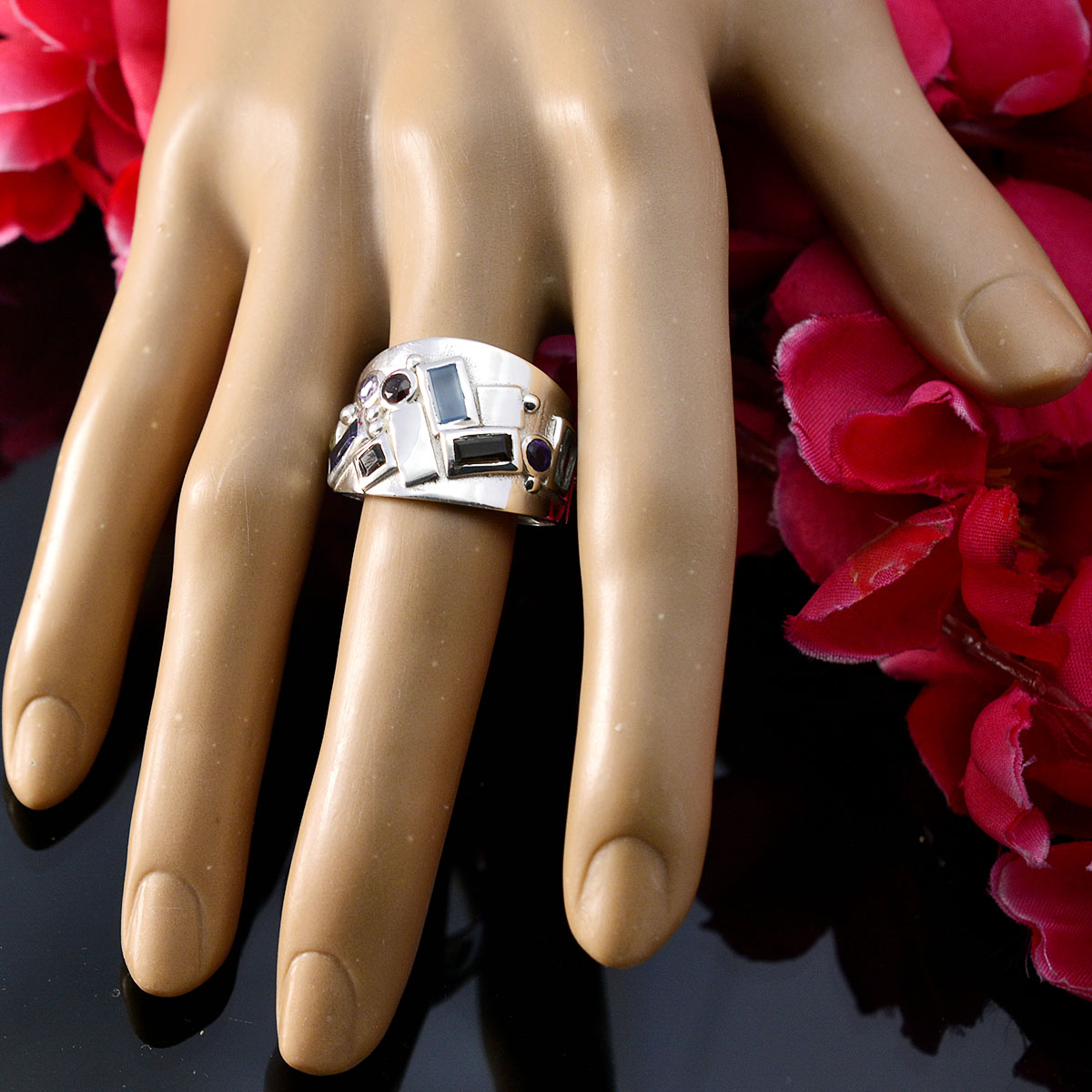 Katharina Abstract multicolor multiple Ring