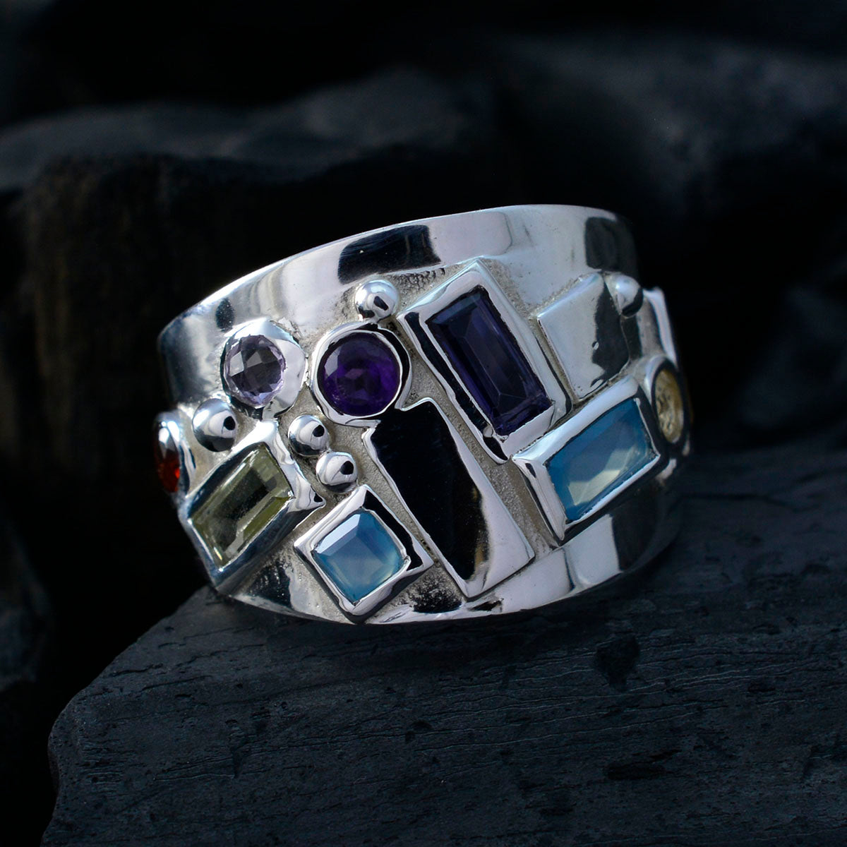 Katharina Abstract multicolor multiple Ring