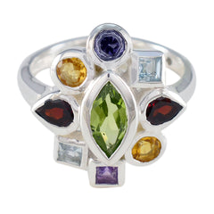Ananya Cocktail multicolor navratna Ring Multi Stone Multicolor