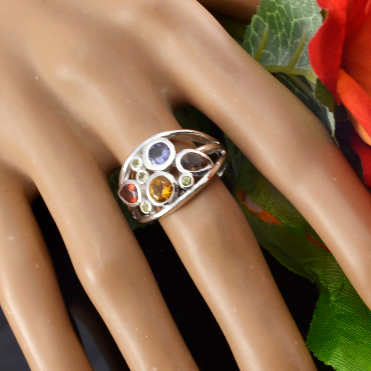 zazlle Modern multicolor quarter Ring