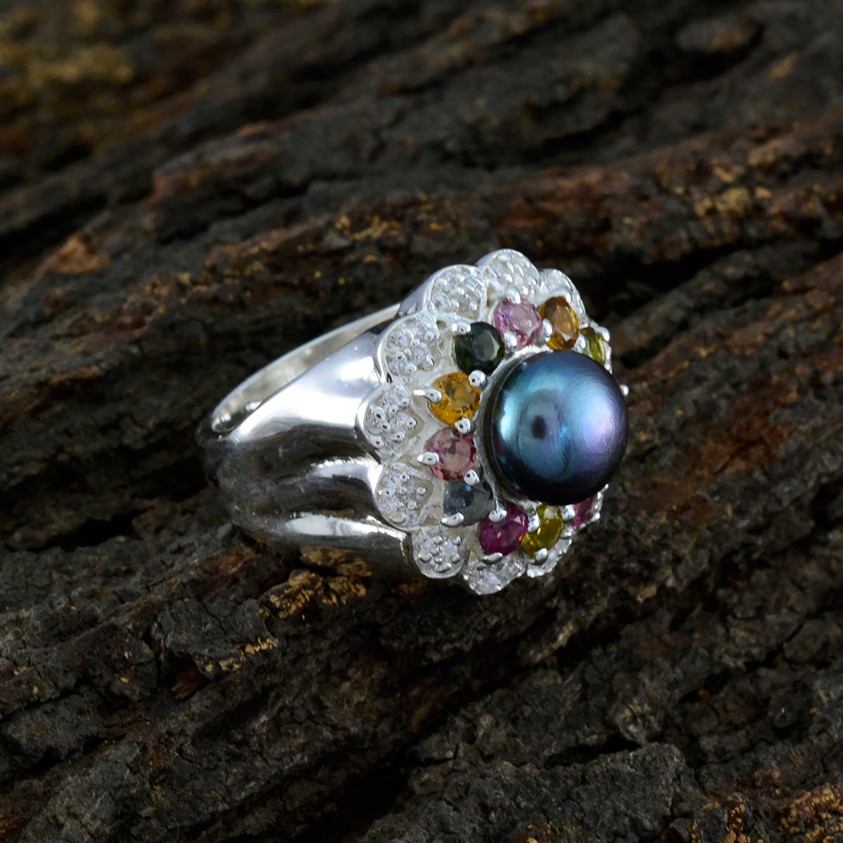 Claire Cocktail multicolor Halo Ring