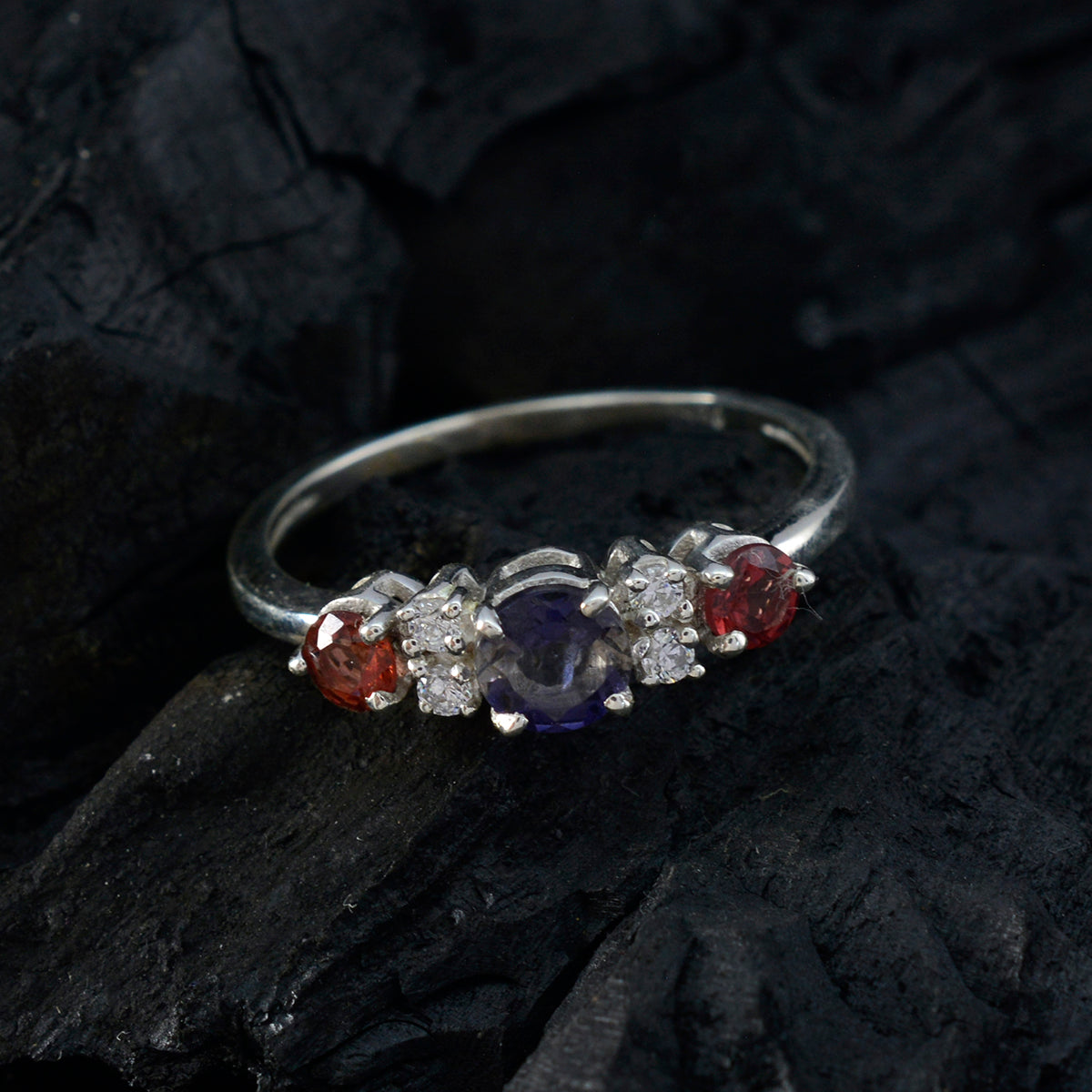 Maria Contemporary multicolor Trilogy Ring