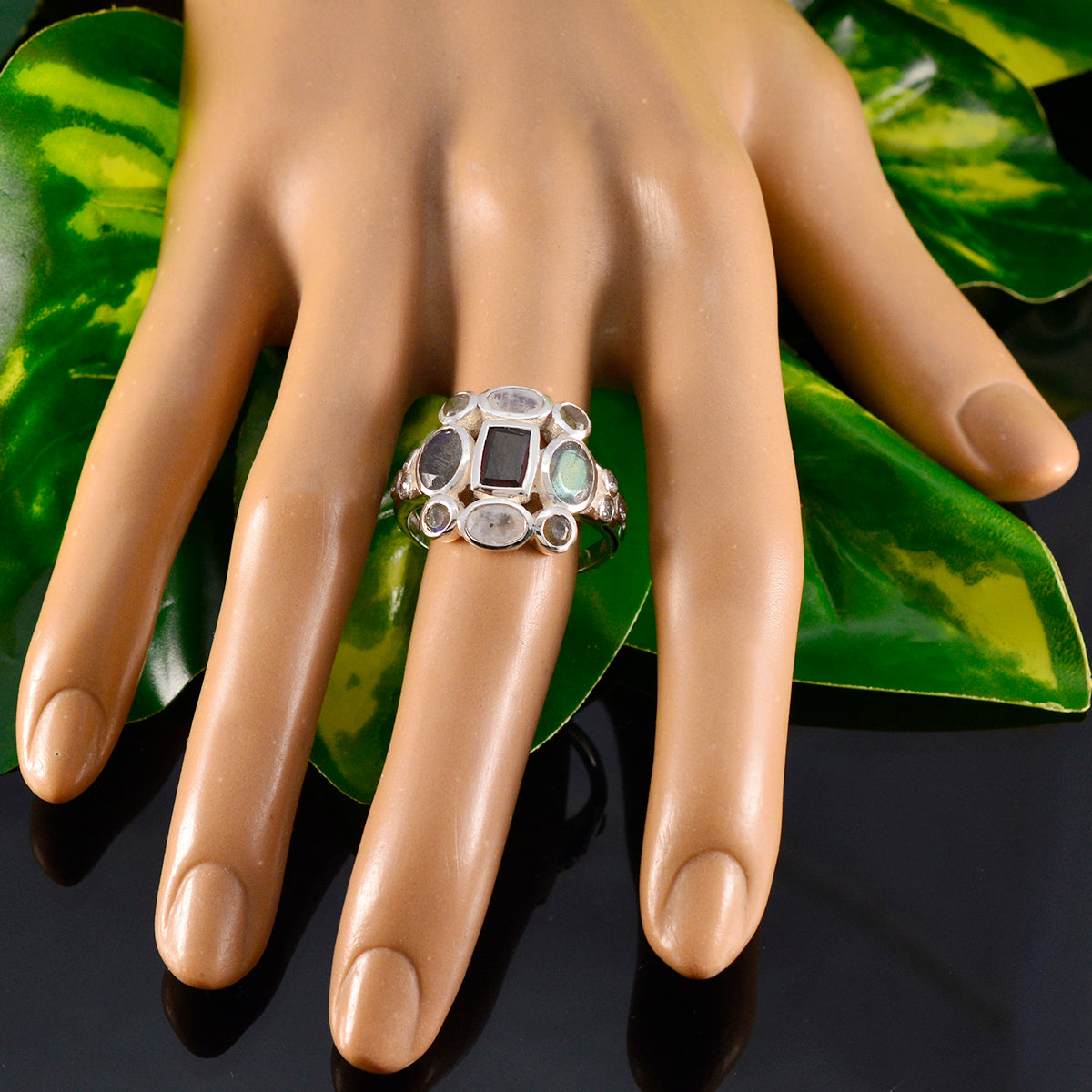 Kristine Cocktail multicolor Navratna Ring
