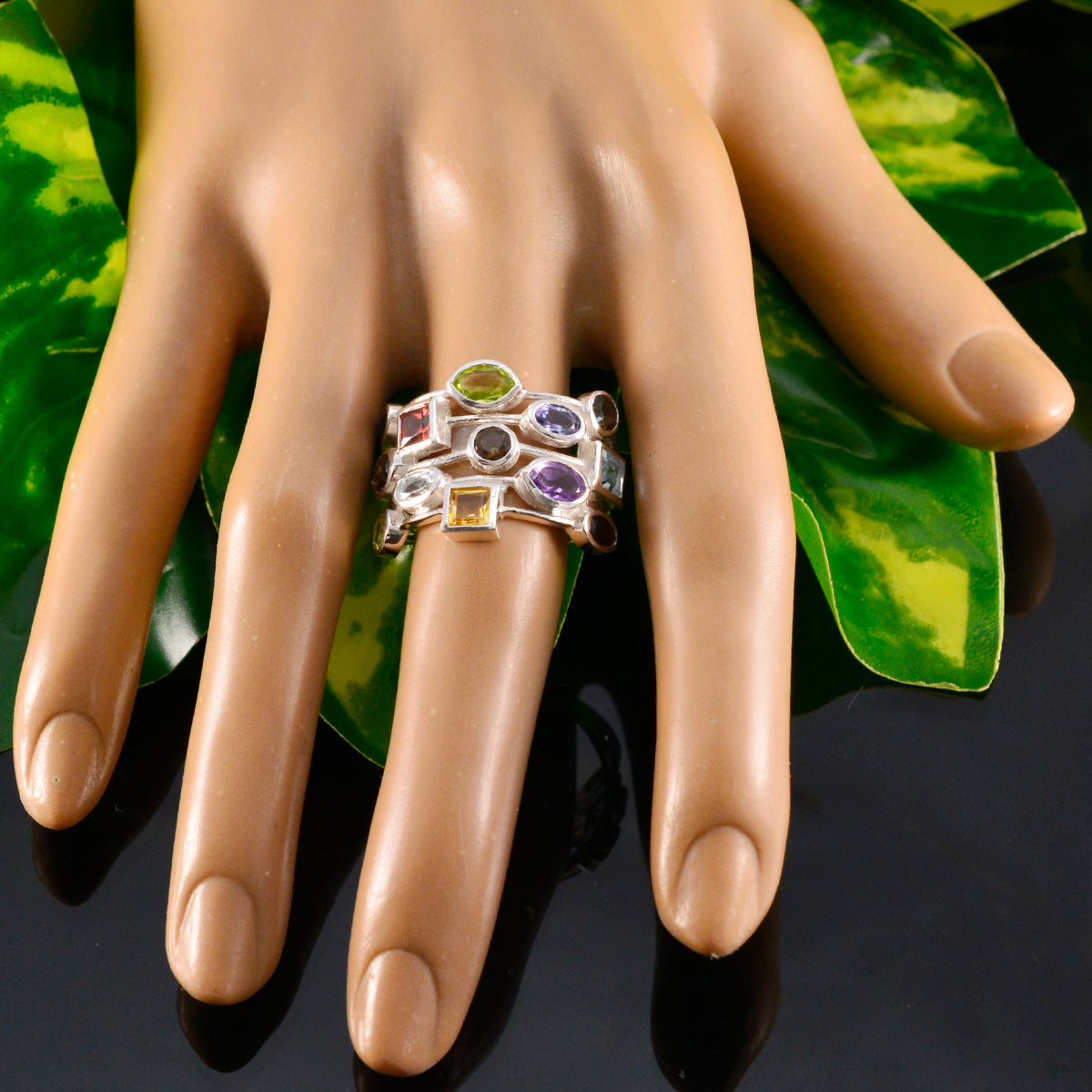 Isadora Cocktail multicolor multiple Ring