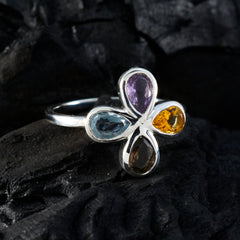 Yuna Floral multicolor quarter Ring