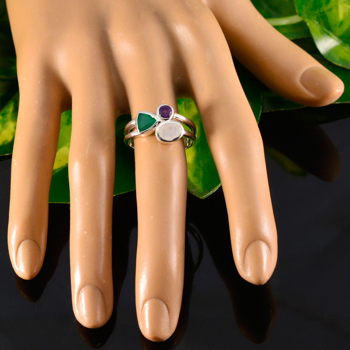 Marie Sophisticated multicolor Trilogy Ring