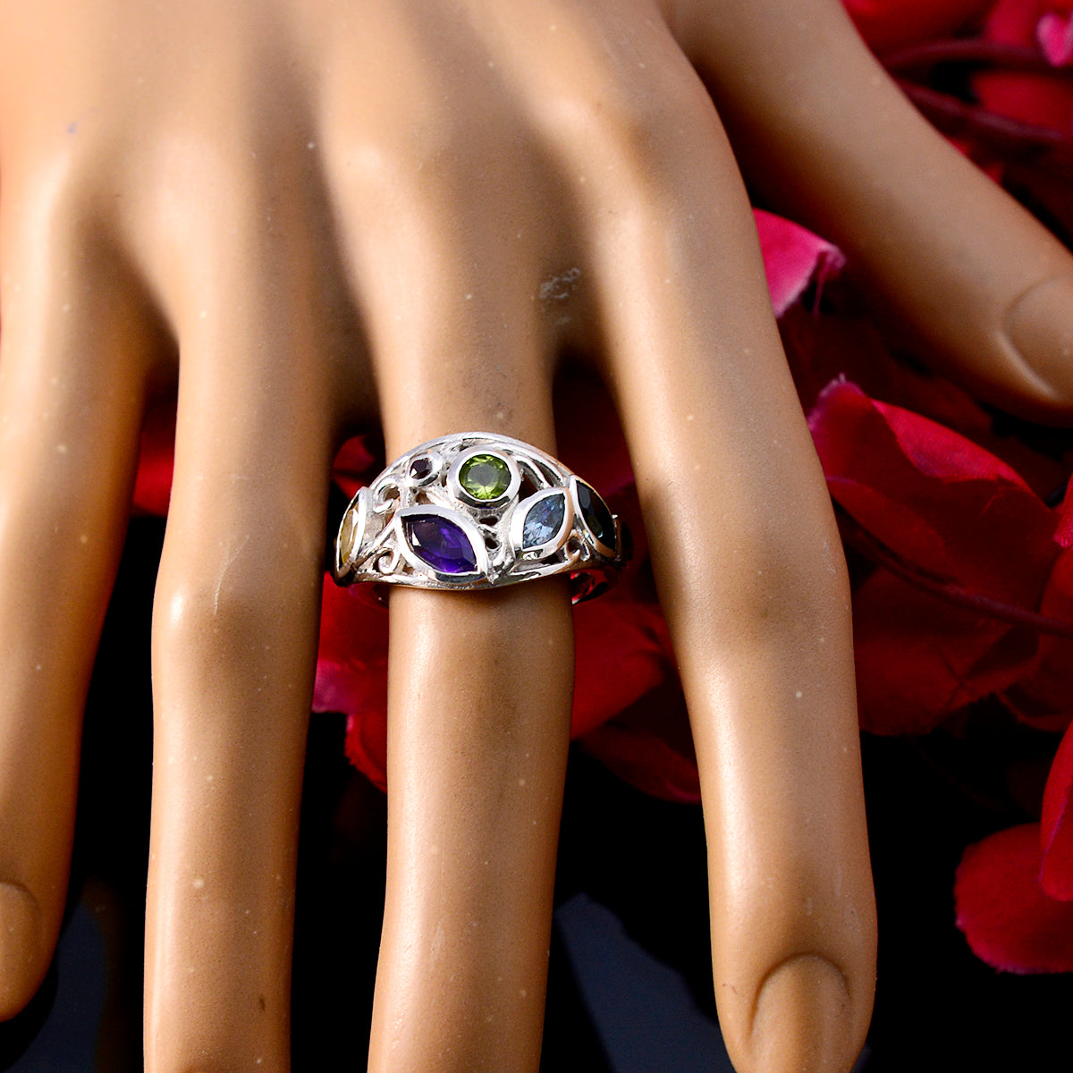 Isabel Boho multicolor multiple Ring