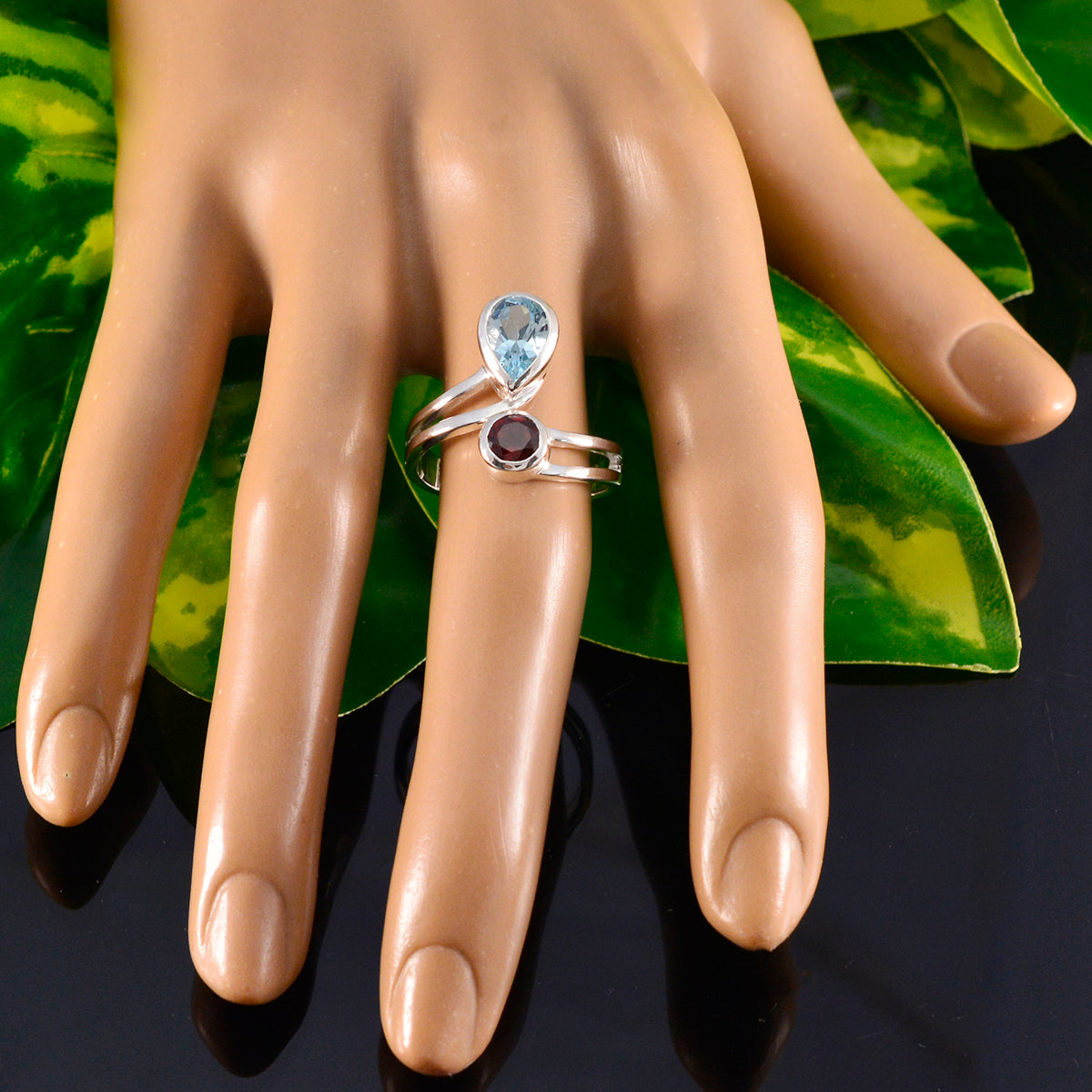 Siti Modern multicolor Toi et Moi Ring