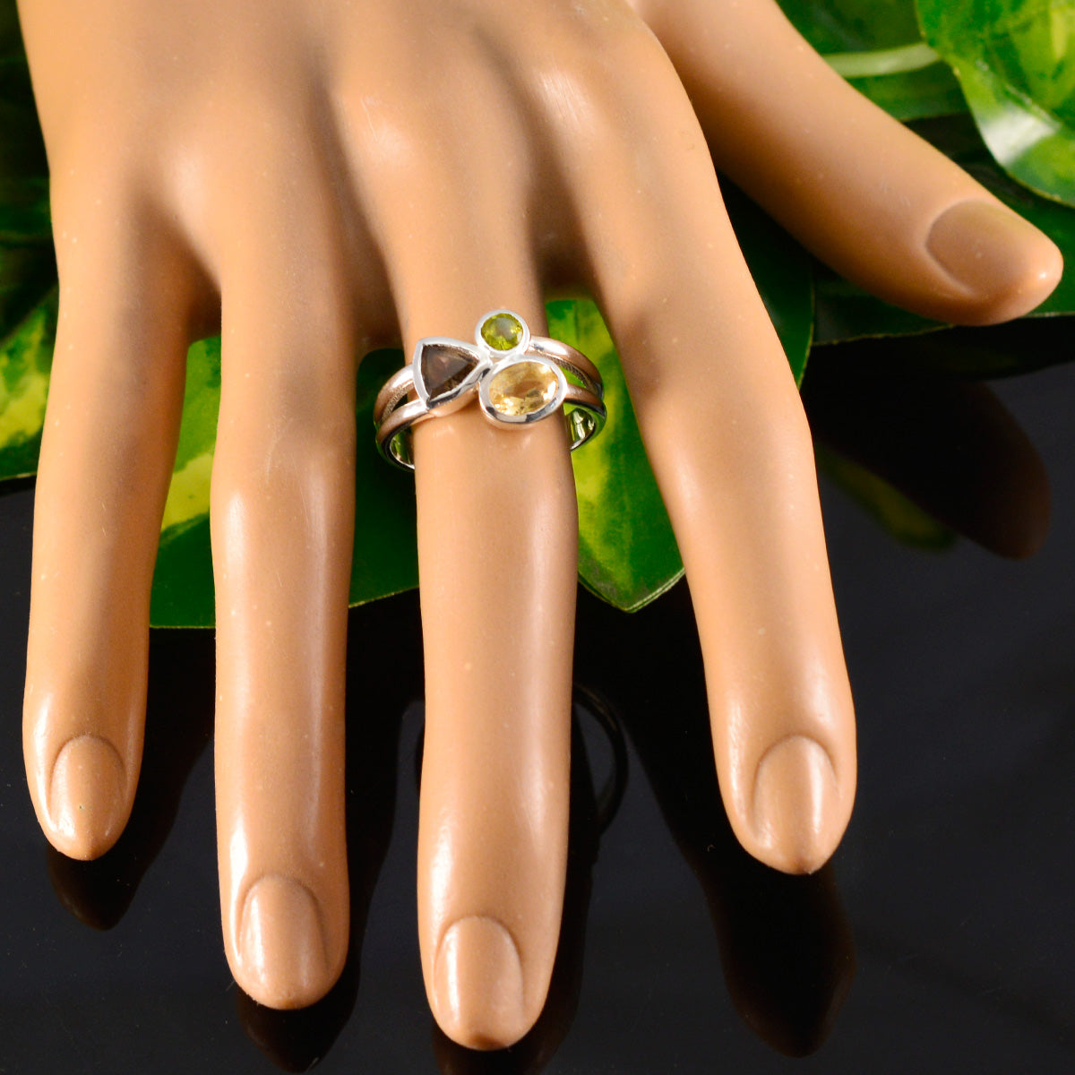 Riya Modern multicolor Trilogy Ring