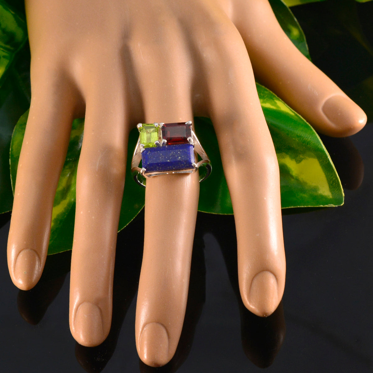 Dewi Trendy multicolor Trilogy Ring
