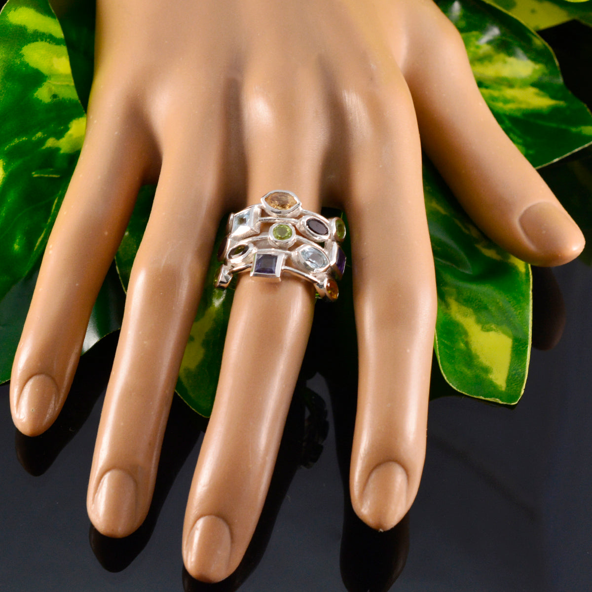 zazlle Cocktail multicolor multiple Ring