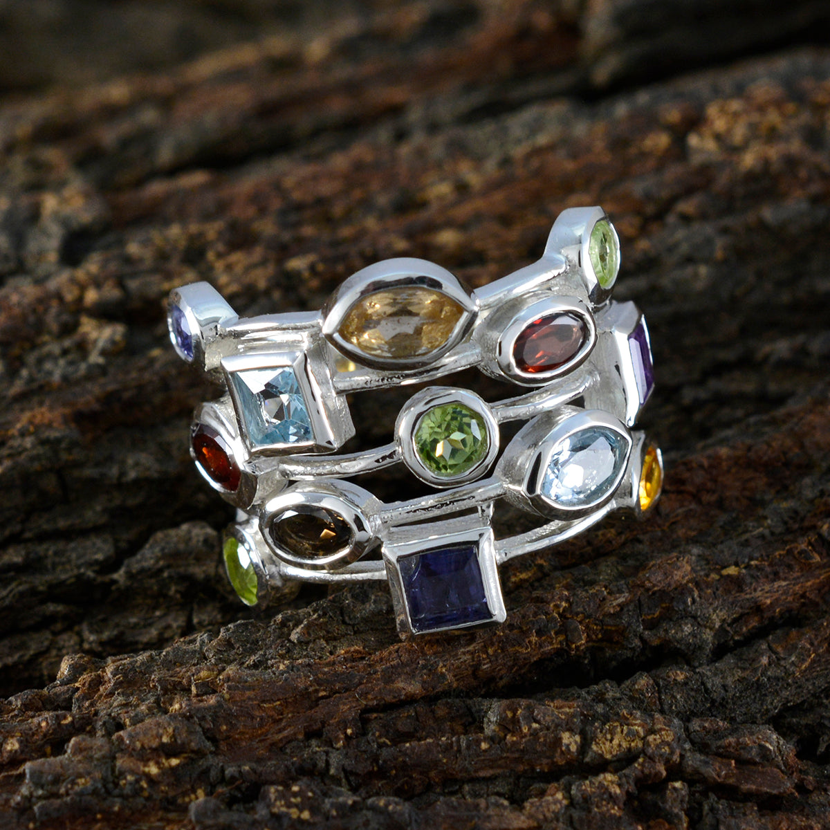 zazlle Cocktail multicolor multiple Ring