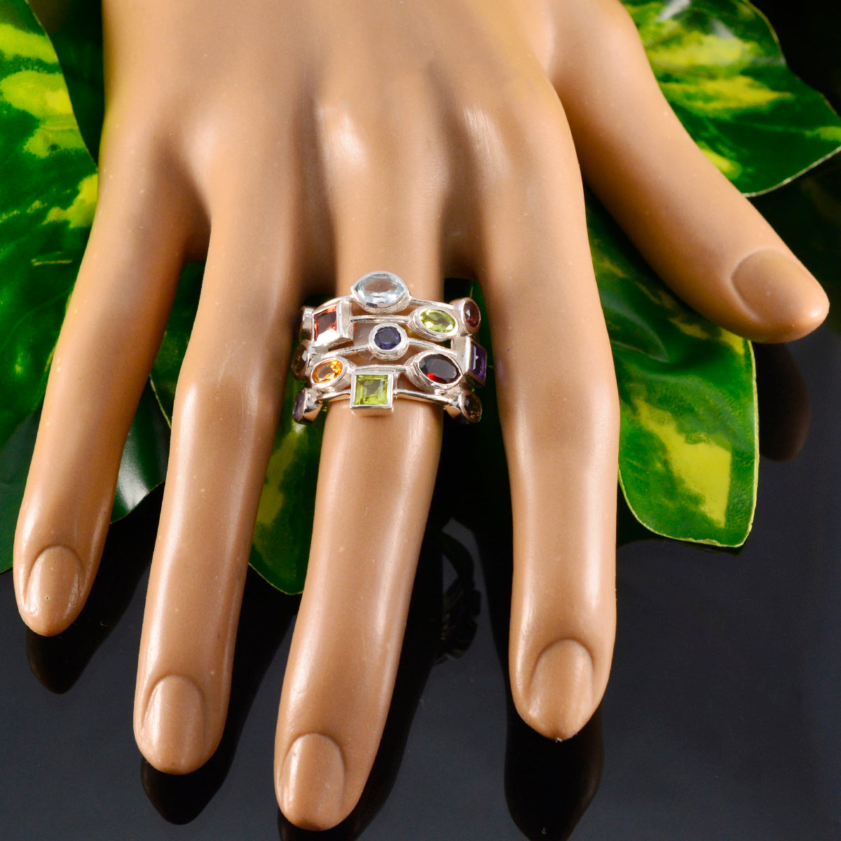 Ivana Cocktail multicolor multiple Ring