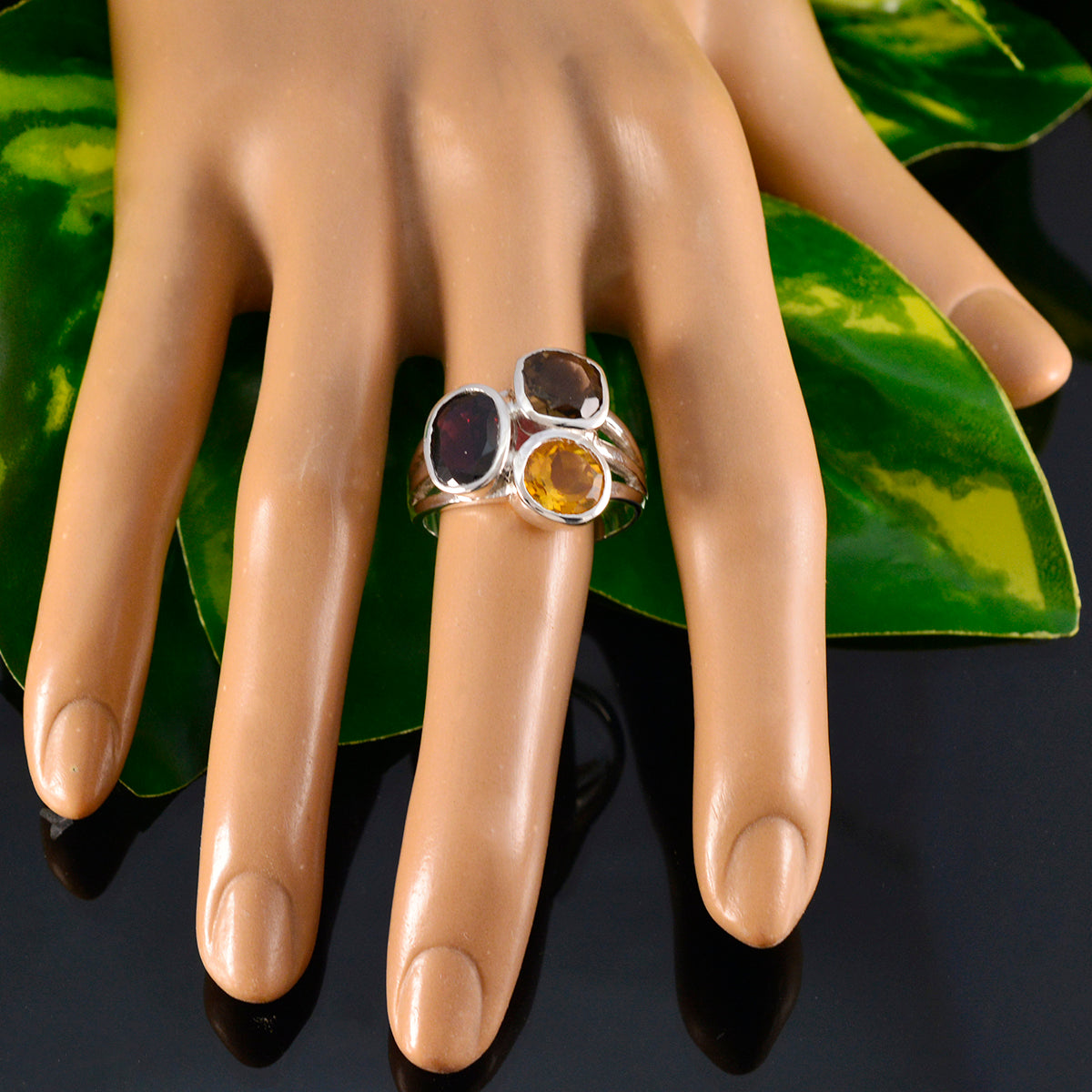 Ava Cocktail multicolor Trilogy Ring