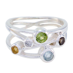 zazlle Modern multicolor Penta Ring Multi Stone Multicolor