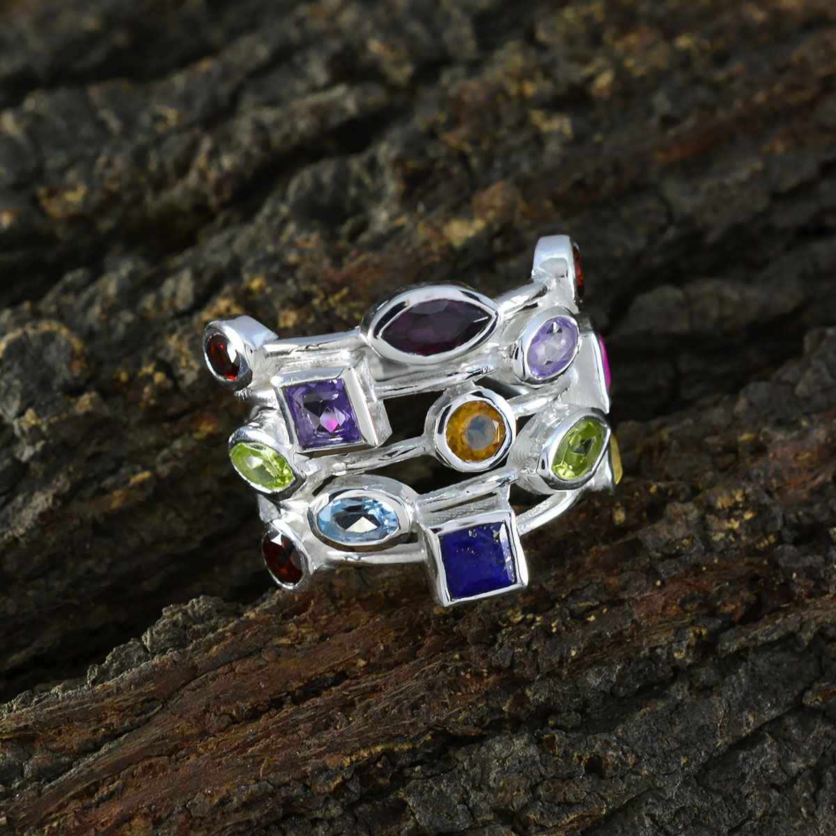 Grace Cocktail multicolor multiple Ring