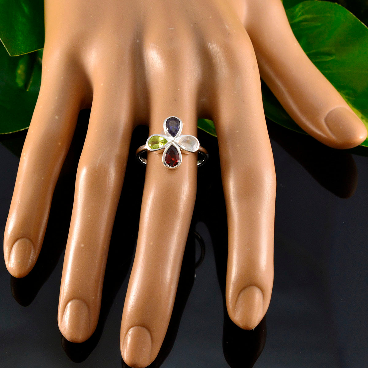 Ayaka Floral multicolor quarter Ring