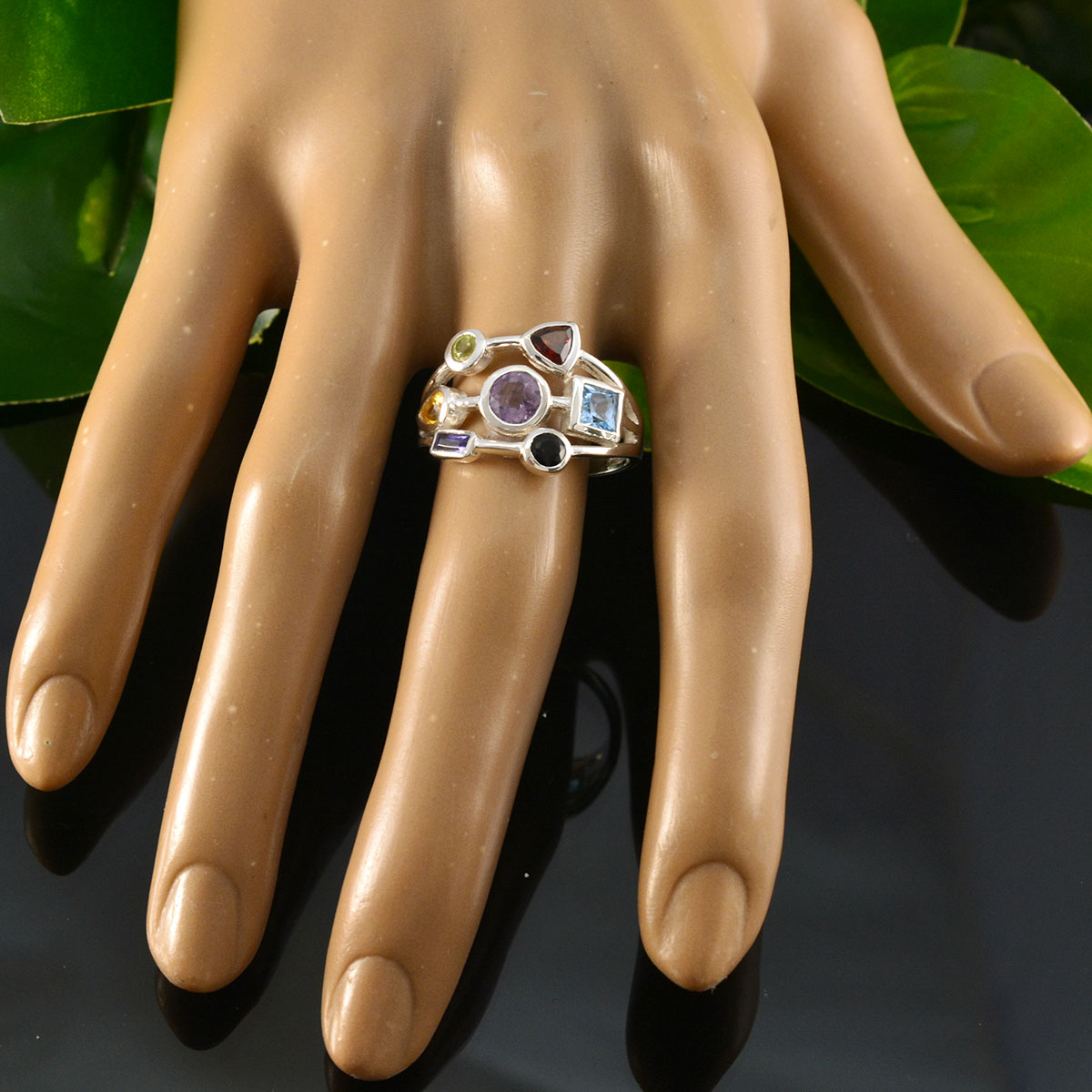 Siti Contemporary multicolor Hepta Ring