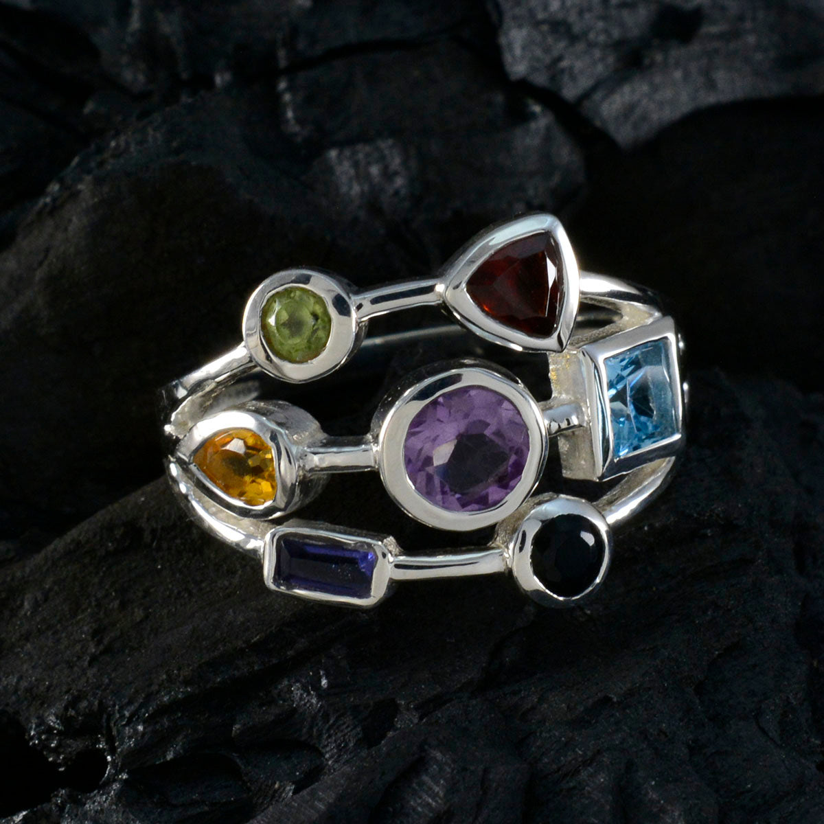 Siti Contemporary multicolor Hepta Ring