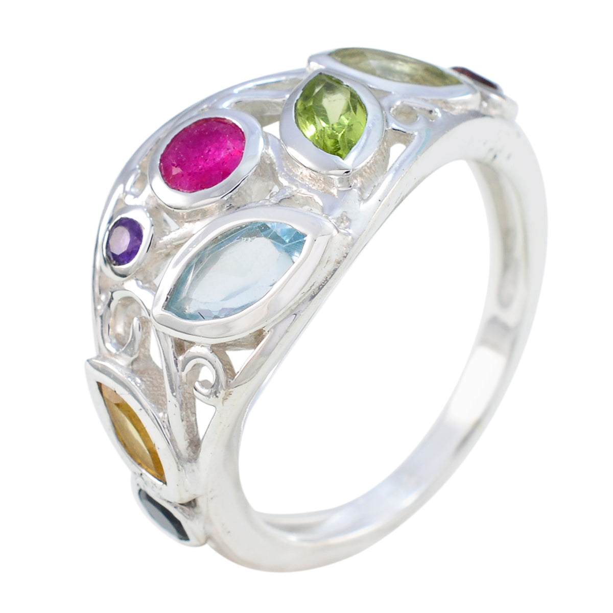 Sara Cocktail multicolor multiple Ring