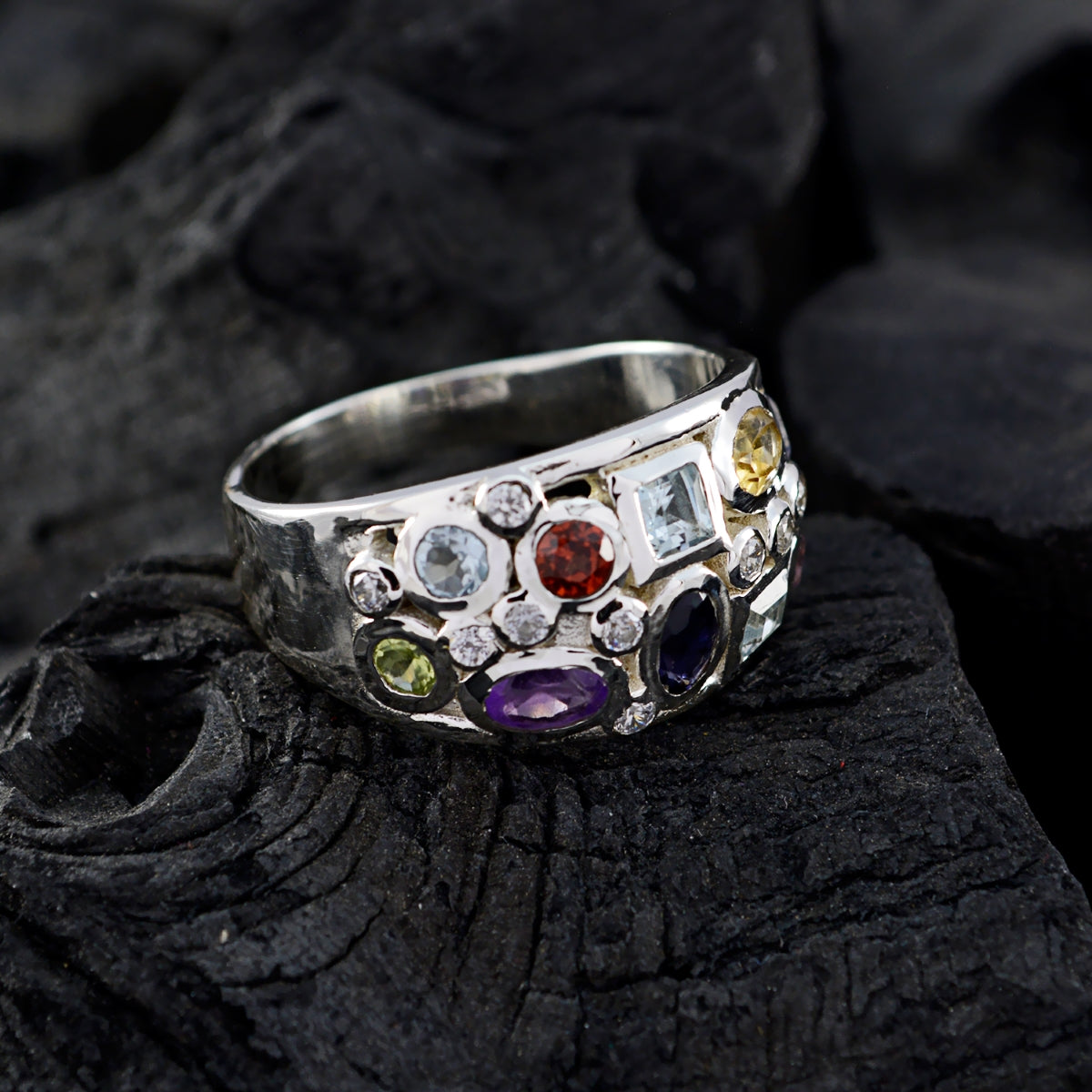 Ananya Contemporary multicolor multiple Ring