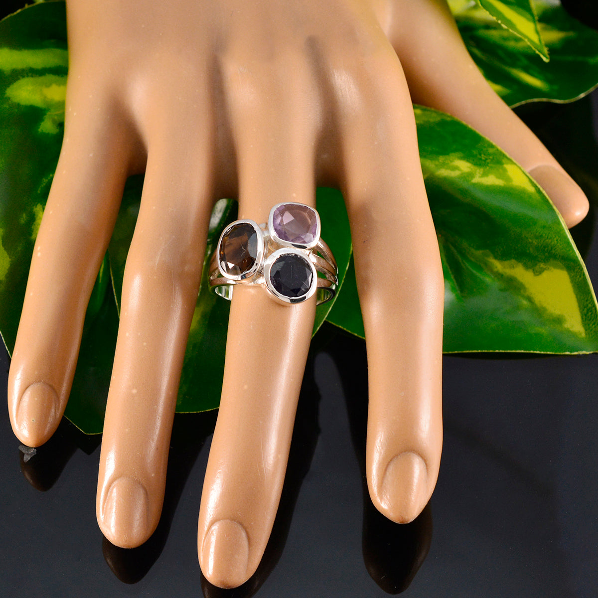 Riya Cocktail multicolor Trilogy Ring