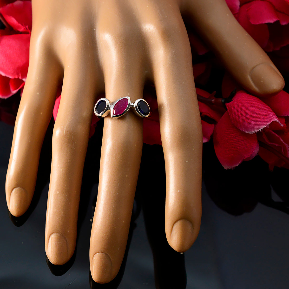 Leah Boho multicolor Trilogy Ring